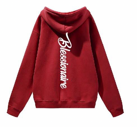 Red Blessionaire Vertical Hoodie