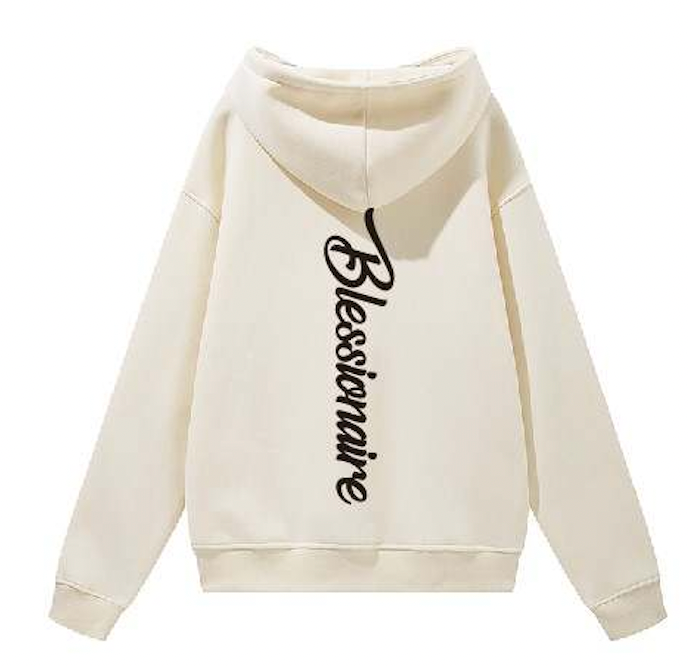 Tan Blessionaire Vertical Hoodie